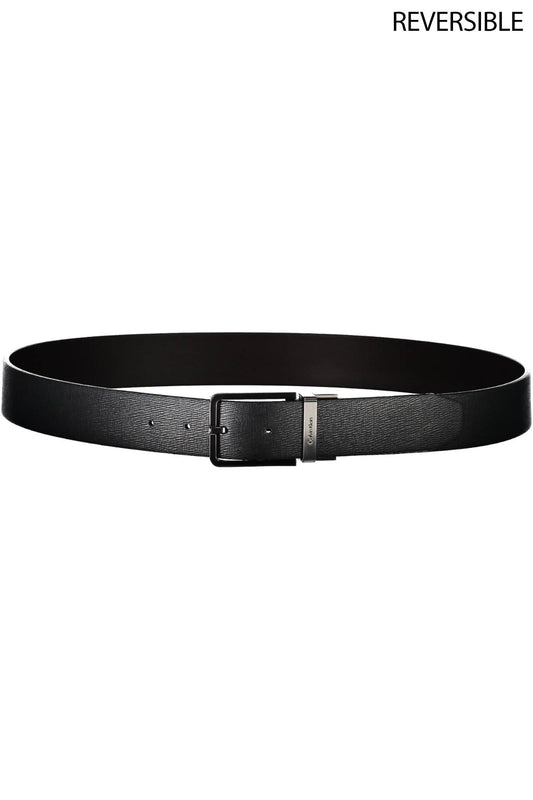 Black Polyester Men Belt