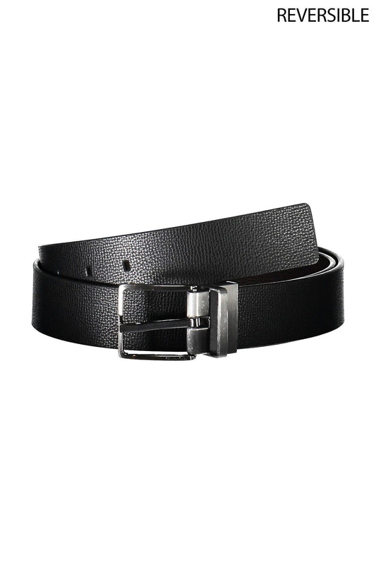 Black Leather Men Belt