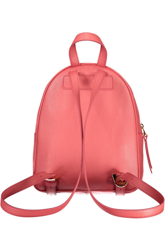 Pink Leather Women Backpack