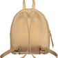 Beige Leather Women Backpack