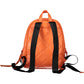 Orange Polyurethane Women Backpack