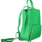 Green Polyurethane Women Backpack