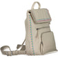 White Polyurethane Women Backpack