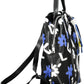 Black Polyurethane Women Backpack