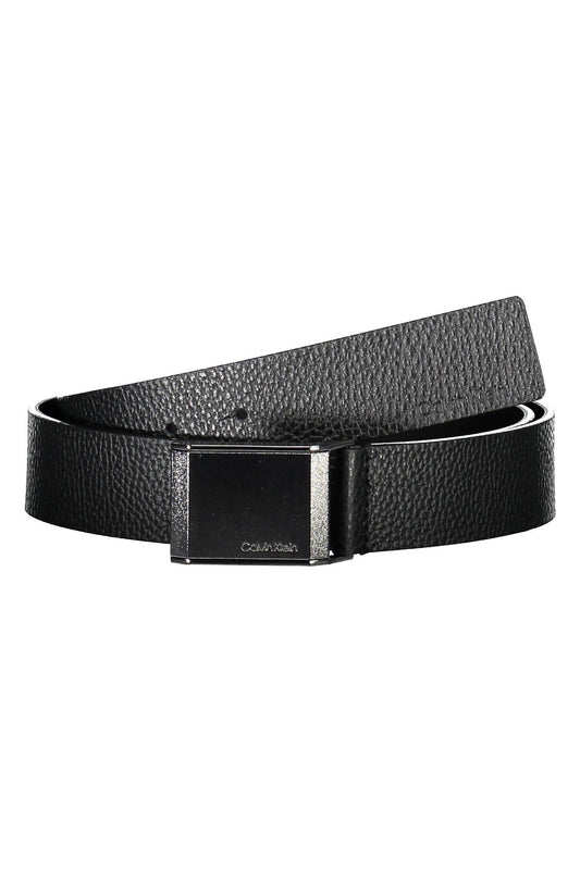 Black Leather Men Belt