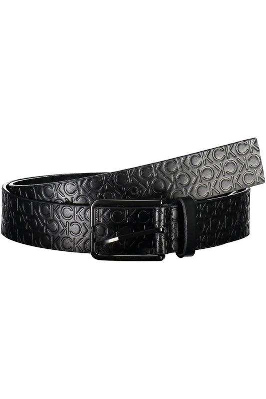Black Leather Men Belt