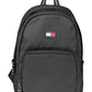 Black Polyester Men Backpack