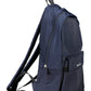 Blue Recycled Polyester Men Backpack