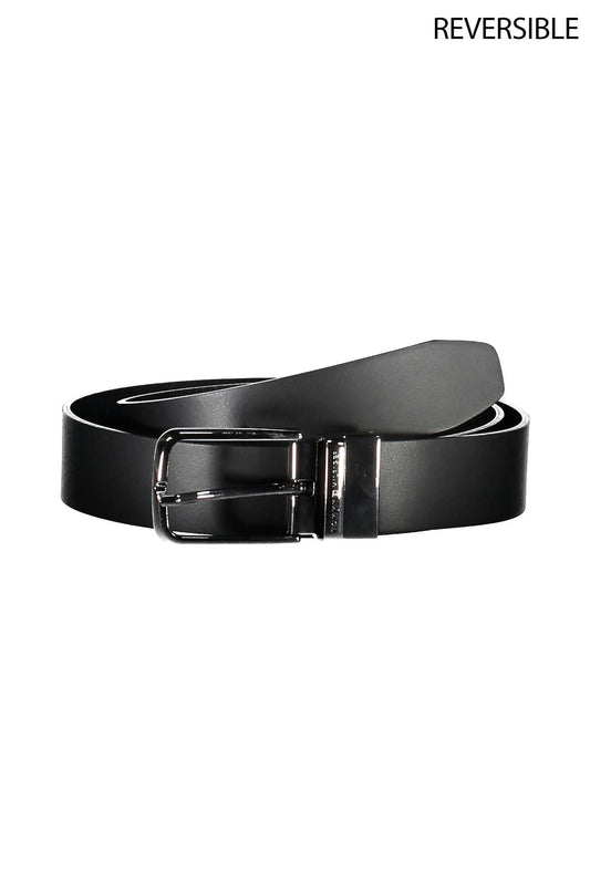 Black Leather Men Belt