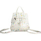 White Polyurethane Women Backpack