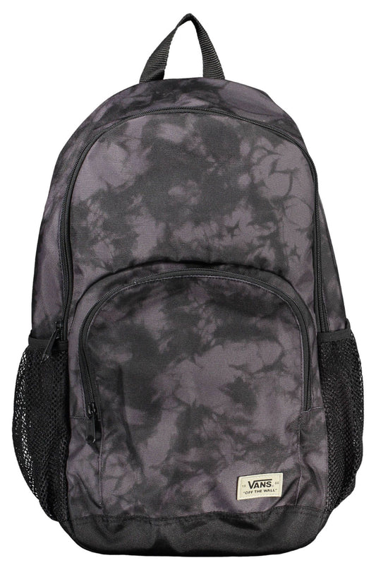 Black Polyester Men Backpack