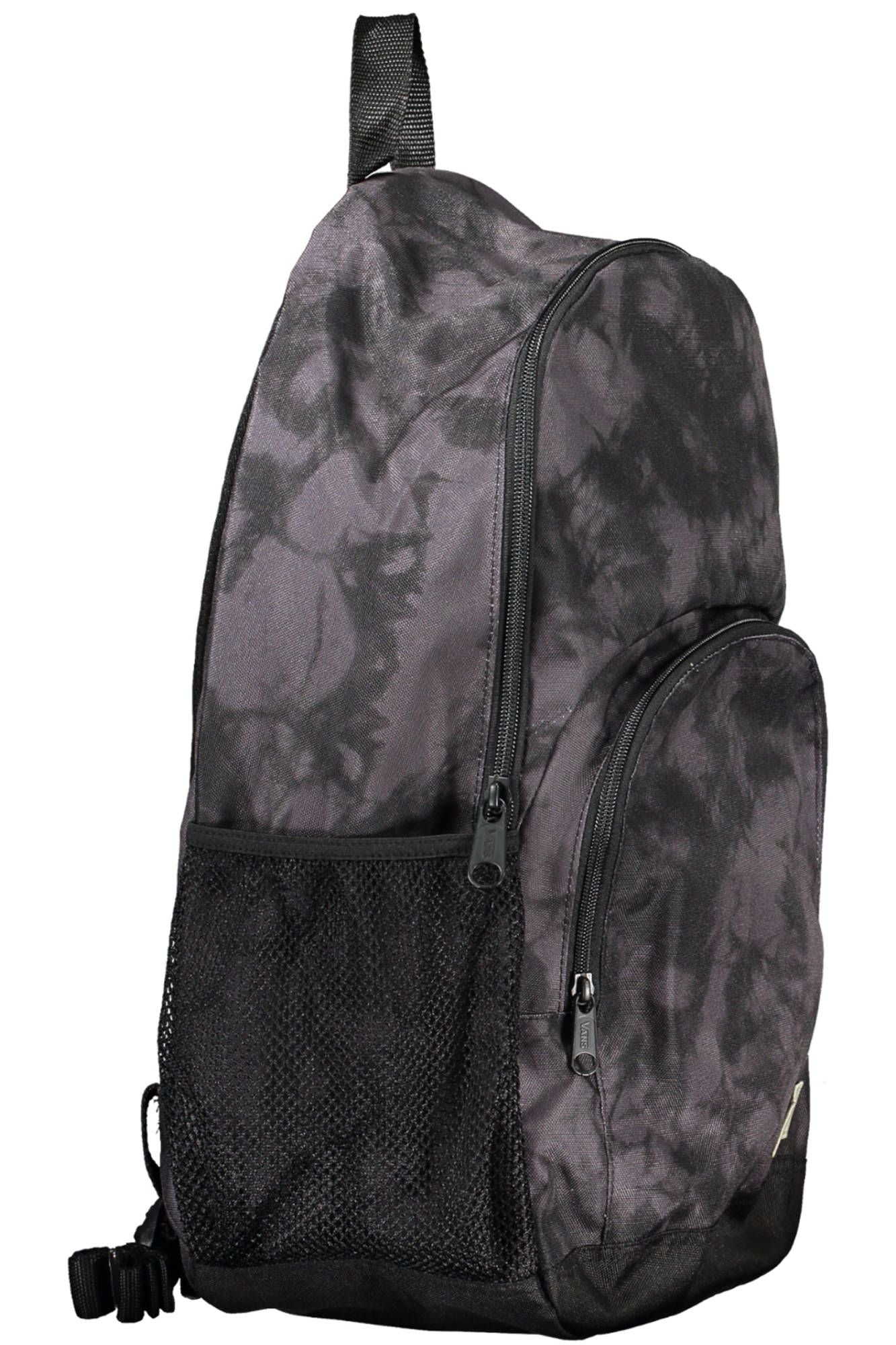 Black Polyester Men Backpack