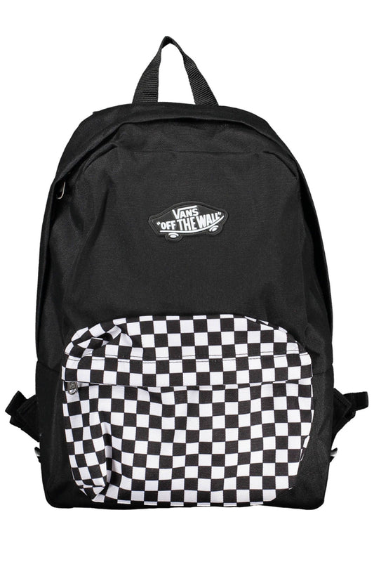 Black Polyester Men Backpack