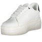 White Polyester Women Sneaker