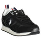 Black Polyester Men Sneaker