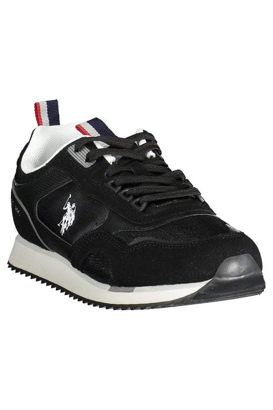 Black Polyester Men Sneaker