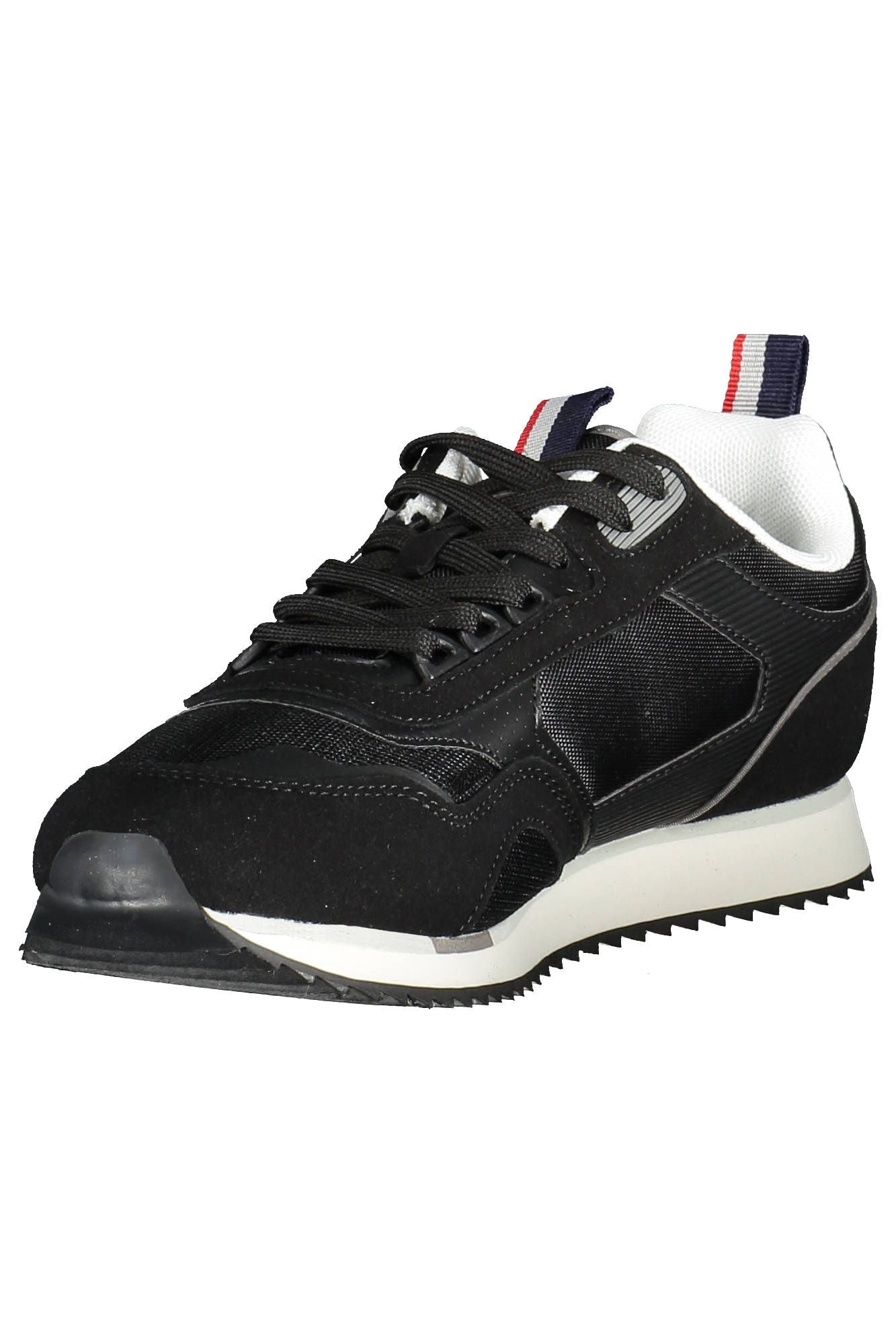 Black Polyester Men Sneaker