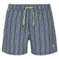 Blue Polyester Men Swim Short