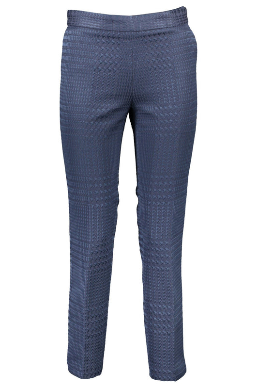 Blue Cotton Women Pants