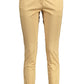 Beige Cotton Women Pant