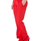 Red Polyester Women Pant