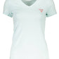 Light Blue Cotton Women T-Shirt
