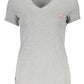 Gray Cotton Women T-Shirt
