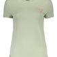 Green Cotton Women T-Shirt