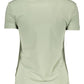 Green Cotton Women T-Shirt