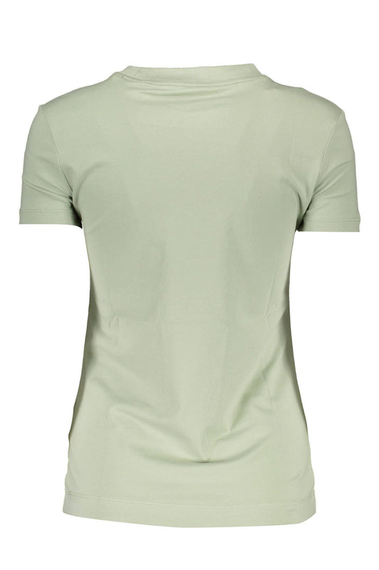 Green Cotton Women T-Shirt
