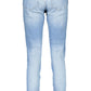 Light Blue Cotton Women Jeans