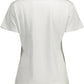 Elegant White Cotton Tee with Chic Print