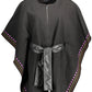 Black Polyester Women Poncho