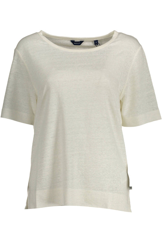 White Linen Women Top