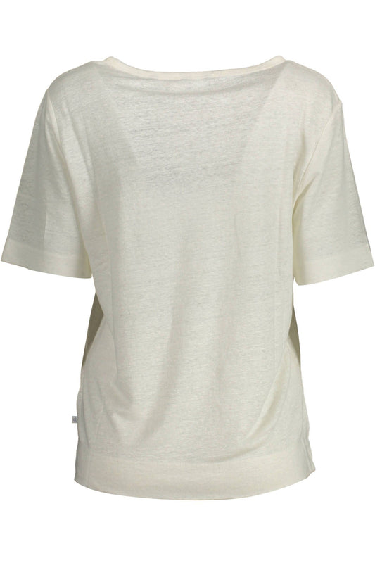 White Linen Women Top