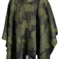Green Acrylic Women Poncho