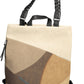 Beige Polyurethane Women Backpack
