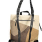 Beige Polyurethane Women Backpack