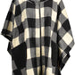 Black Polyester Women Poncho