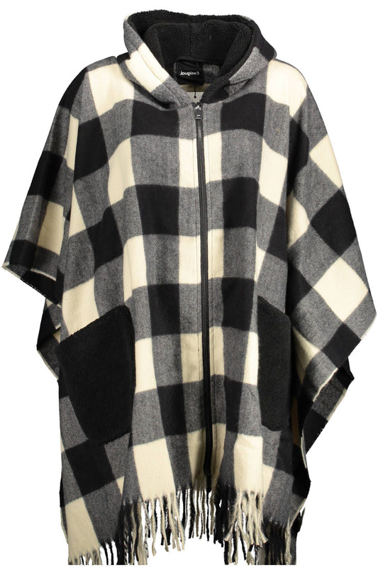 Black Polyester Women Poncho