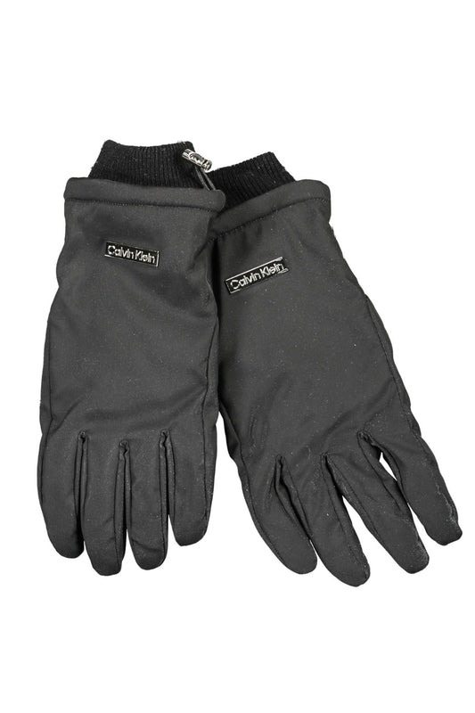 Black Polyester Men Glove