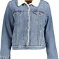 Light Blue Cotton Women Jacket
