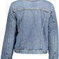 Light Blue Cotton Women Jacket