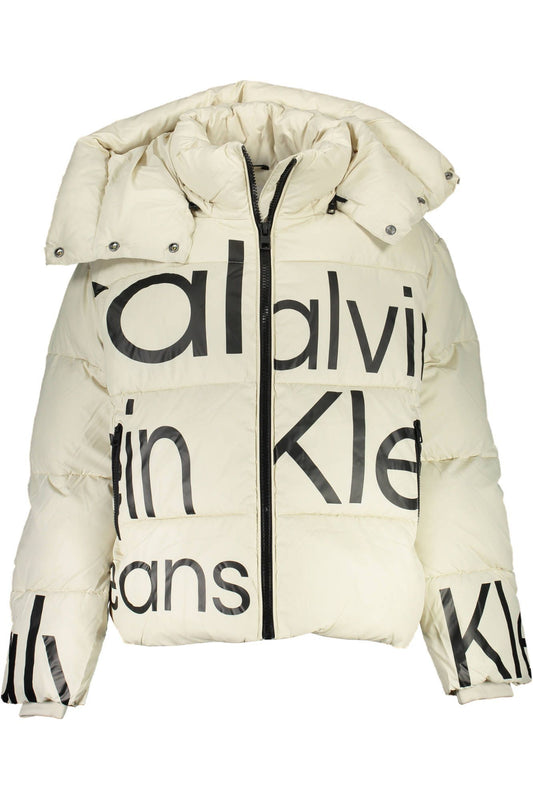 Beige Polyester Women Jacket
