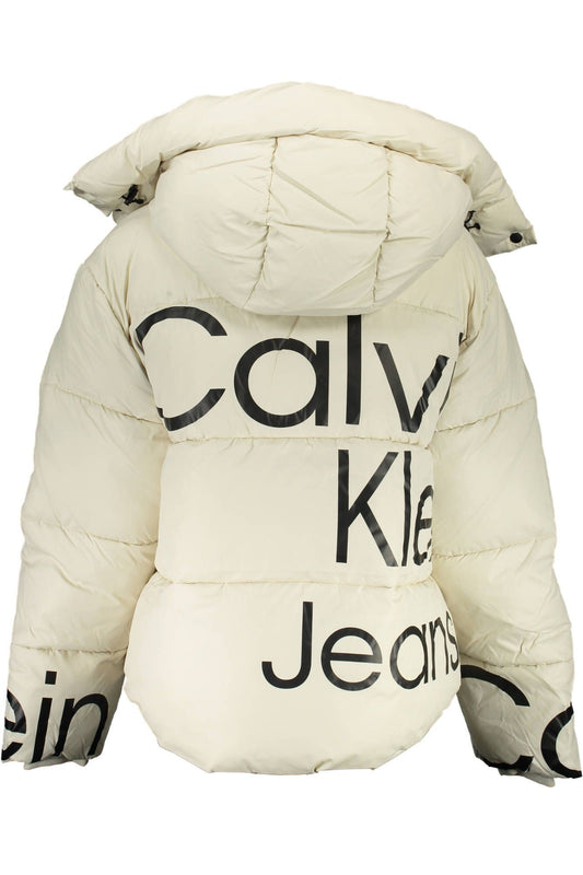 Beige Polyester Women Jacket