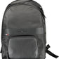 Black Polyester Men Backpack