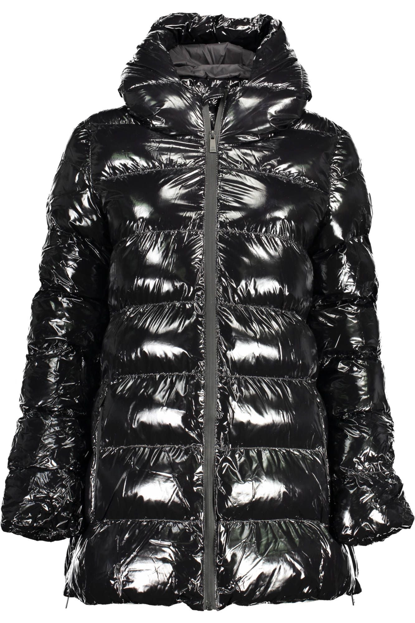 Black Polyester Women Jacket