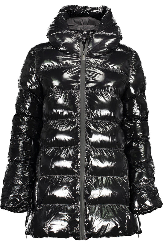Black Polyester Women Jacket