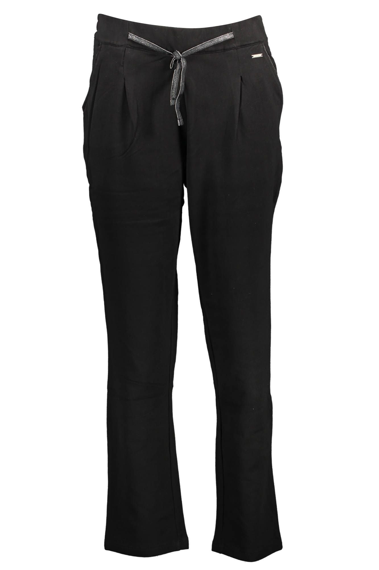 Black Cotton Women Trouser