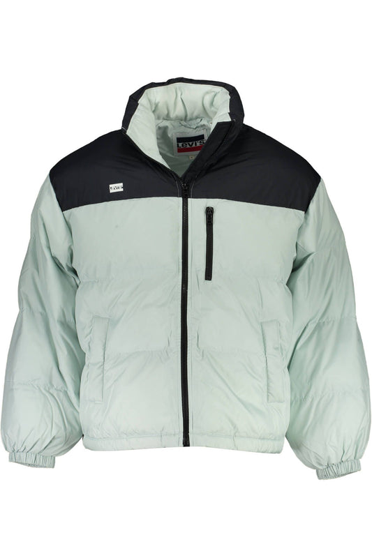 Light Blue Polyester Women Jacket